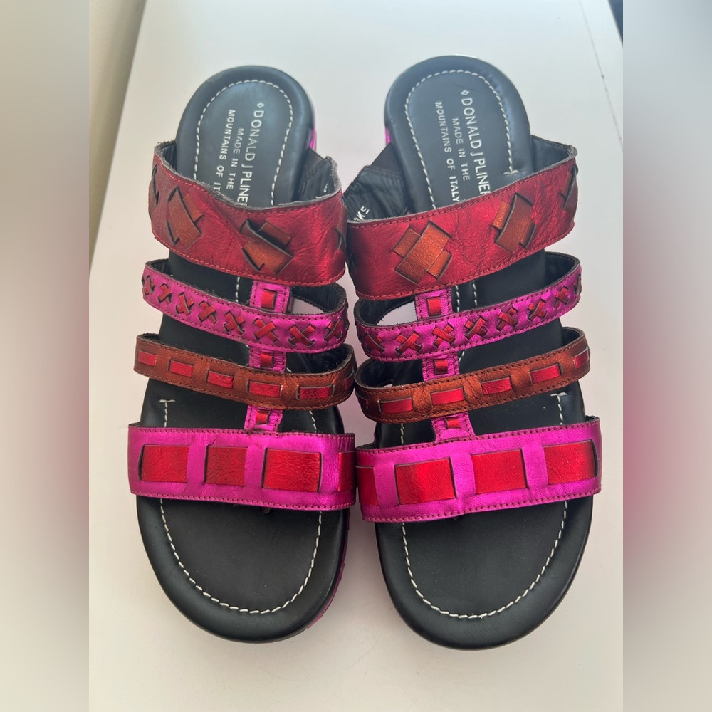 Donald Pliner Colorful Women's Wedge Sandals - Picture 4 of 10